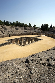 Roman amphitheatre. 2nd century BC. Italica. Spain Roman amphitheatre. 2nd century BC. Italica. Spain