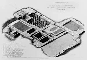 Perspective View of the Roman Baths at Wroxeter Print, 1838