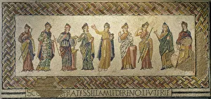 Roman mosaic of the Muses. 3rd-4th century AD. Torre de Palm Roman mosaic of the Muses. 3rd-4th century AD. Torre de Palm