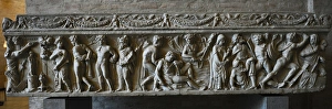 Roman sarcophagus. About 140 AD. Orestes and Iphigenia among Roman sarcophagus. About 140 AD. Orestes and Iphigenia among