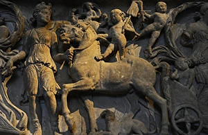 Roman sarcophagus. About 180 AD. The moon goddes Selene Roman sarcophagus. About 180 AD. The moon goddes Selene