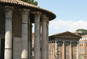 Rome. Circular Temple of Hercules Victor and Temple of the V Rome. Circular Temple of Hercules Victor and Temple of the V