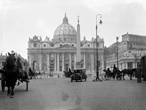 The Dome of St. Peters Print, Rome, Italy 1930s