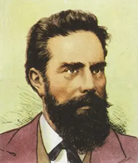 German Physicist History Prints: Rontgen / Colour
