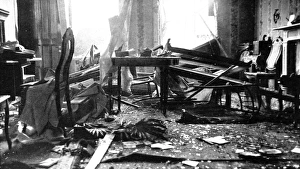 A room in a house at Nieuport after a shell had burst A room in a house at Nieuport after a shell had burst
