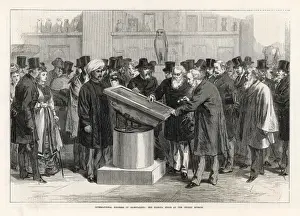 Prints of THE ROSETTA STONE inspected by delegates to the International Congress of Orientalists, at the British Museum, London British Museum Prints: The Rosetta Stone Print: A Photographic Record of the Ancient Artifact