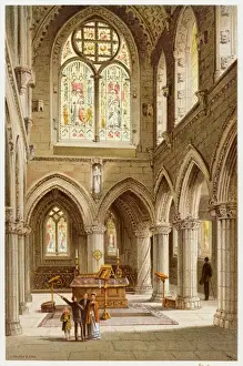 Edinburgh Prints: Rosslyn Chapel Print, 1880s Black and White Photograph