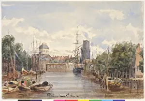Prints of Rotterdam (1845). Moore, James 1819 - 1883. Date: 1845 James Moore Prints: Rotterdam Print by James Moore (1845)