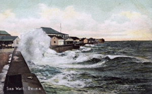 Rough sea at Beira, Mozambique, East Africa Rough sea at Beira, Mozambique, East Africa