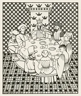 King Arthur's Knights Prints: Round Table & Seven