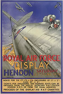 Royal Aeronautical Society Collection: Royal Air Force Display Poster, Hendon