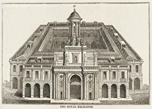 Royal Exchange Birds Eye View Print