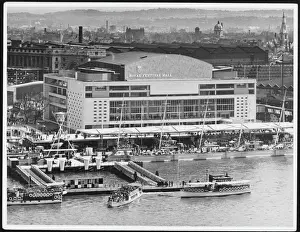 Prints of The newly built Royal Festival Hall at the South Bank in London Event Prints: Royal Festival Hall Print 1951