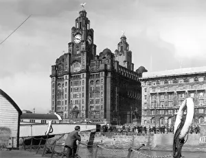Royal Liver Building Print, Liverpool, 1960s