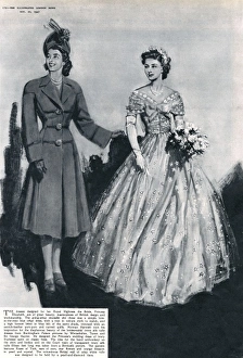 Royal Wedding 1947. Bridesmaid and Going-Away outfit Royal Wedding 1947. Bridesmaid and Going-Away outfit