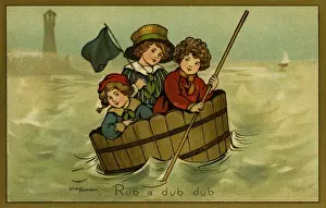 Rub a dub dub Print: Ethel Parkinson, 1912