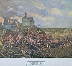 Ruins of St Martins Cathedral, Ypres, Belgium, WW1 Ruins of St Martins Cathedral, Ypres, Belgium, WW1
