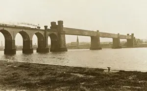River Mersey Prints: The Runcorn Railway Bridge over the River Mersey Print
