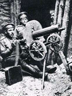 Russian machine gunners on eastern front, WW1 Russian machine gunners on eastern front, WW1