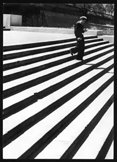 Prints of A sailor walks down the famous Odessa Steps, Russia Related Prints: Russian Sailor on Odessa Steps Print