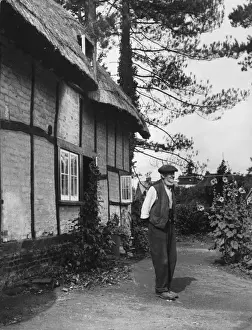 Thatched Cottage Prints: Rustic Type 1930S