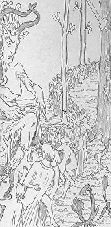 Historical Witchcraft Images Prints: Sabbat Coupling