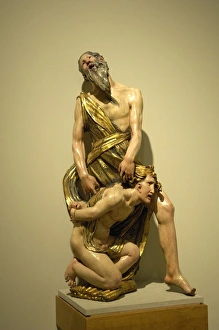 Sacrifice of Isaac, 1527-1532. Polychrome sculpture Sacrifice of Isaac, 1527-1532. Polychrome sculpture