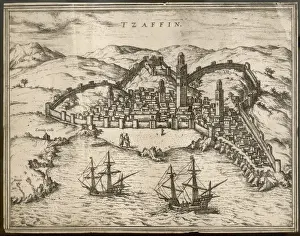 Prints of The seaport of Safi, (also known as Tzaffin). SW of Casablanca, was the site of a Portuguese fortress in the 16th century, and the Allies will land here in 1942 Safi Prints: Safi Seaport Print, Morocco