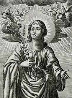 Historical Female Saints Prints: Saint Constantia