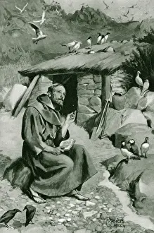 Historical Figure UK Prints: Saint Cuthbert / Farne Isl