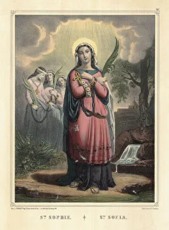 Saint Sophia, in the front, and her daughters Saint Sophia, in the front, and her daughters