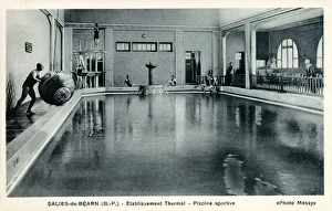 Salies-de-Bearn, France - Thermal Baths - Sports Pool Salies-de-Bearn, France - Thermal Baths - Sports Pool