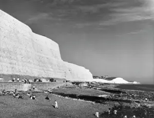 English Seaside Resorts Prints: Saltdean Chalk Cliffs