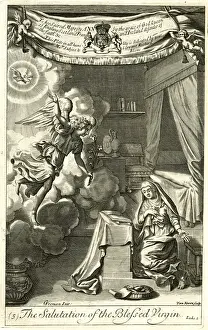 Blessed Virgin Mary Painting Prints: The Salutation of the Blessed Virgin