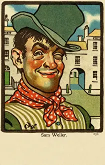 Sam Weller Print: Portrait from The Pickwick Papers