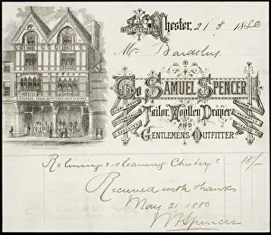 Money Prints: Samuel Spencer Print 1880, a photograph of a draper from Chester