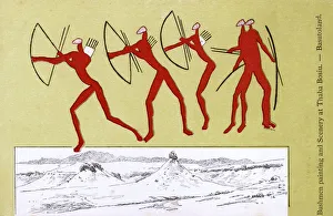 San Bushmen rock painting, Lesotho, Southern Africa San Bushmen rock painting, Lesotho, Southern Africa