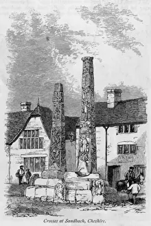 Sandbach, Cheshire - The Saxon Crosses Print