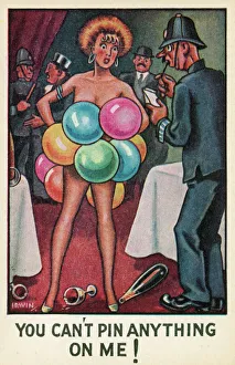 Saucy dancer, wearing only balloons - Following raid Saucy dancer, wearing only balloons - Following raid