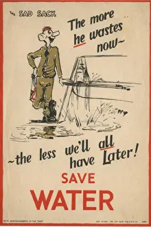 Save Water Print: A WW2 British Poster