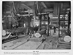 Woolwich Arsenal Saw Mills Print, circa 1905