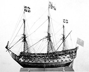Scale Model of an 80-gun Stuart Warship Scale Model of an 80-gun Stuart Warship
