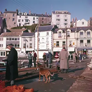 Devon Coast Scenery Prints: Scene in Brixham Harbour, Devon