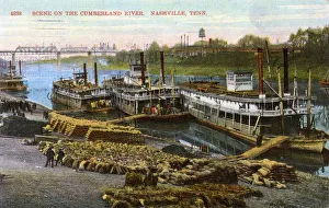 Scene on the Cumberland River, Nashville, Tennessee, USA Scene on the Cumberland River, Nashville, Tennessee, USA