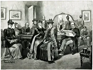 Scene in a doctor's waiting room, London Scene in a doctor's waiting room, London