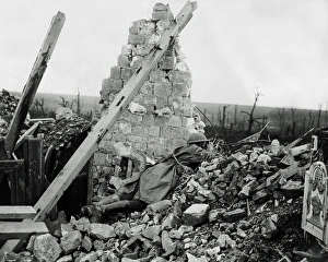 Scene at Longueval, France, Western Front, WW1 Scene at Longueval, France, Western Front, WW1