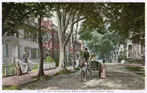 Scene in Main Street, Nantucket, Massachusetts, USA Scene in Main Street, Nantucket, Massachusetts, USA