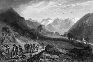 Val D'Isere Print: Climbers at Spez, 1837