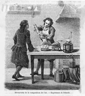 18th Century Scientist Prints: Scheele Discovers