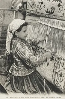 Print of a Pupil at the School of Carpet-making